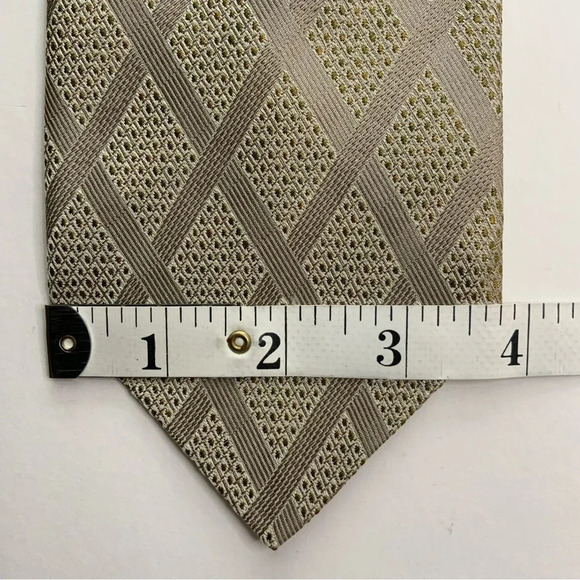 2/$30 FRATELLI Neutral Woven Handmade Italian Silk Tie - Picture 9 of 13